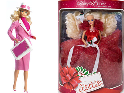1980s holiday barbies